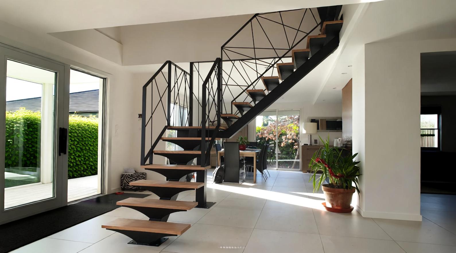 Escalier Industriel Garde-Corps Acier