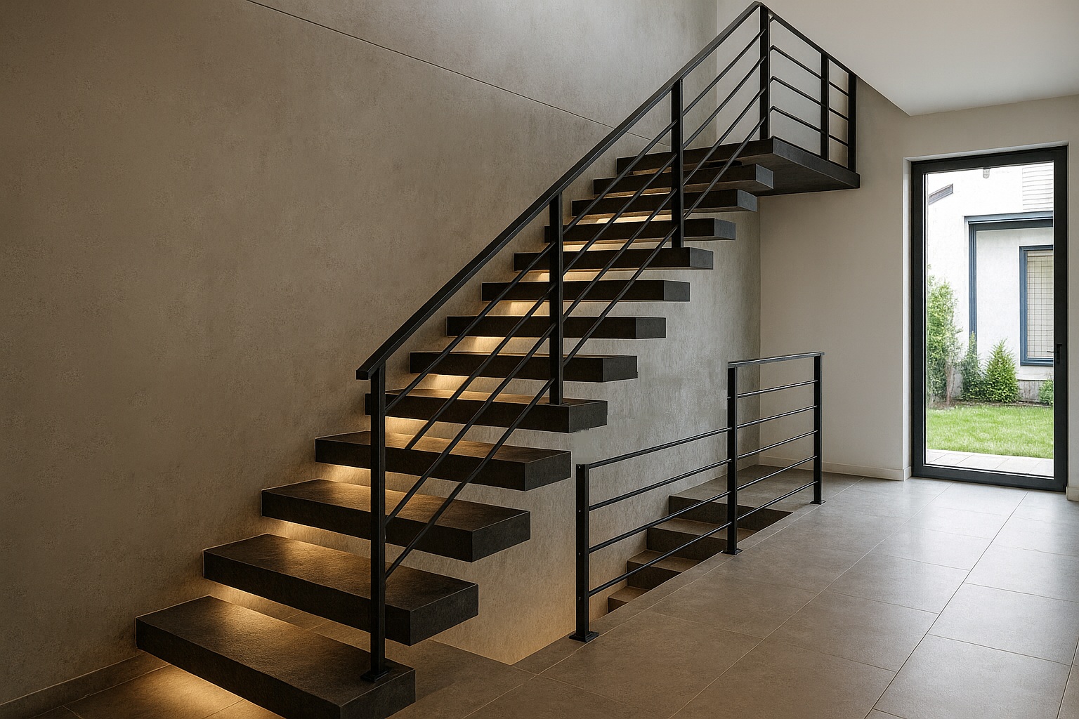 Escalier Suspendu Design Minimaliste